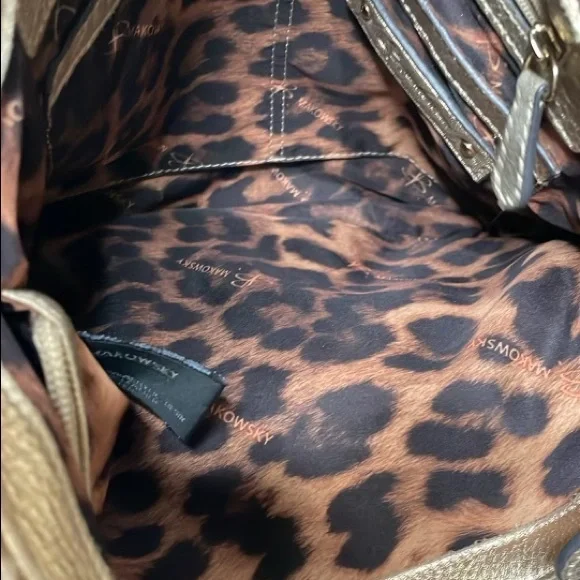 B. Makowsky Brown Croc-Embossed Shoulder Bag - Picture 9 of 12